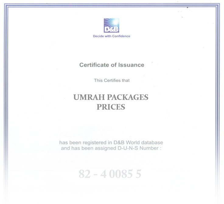 Government Licensed & Certified Agency Umrah Packages Price